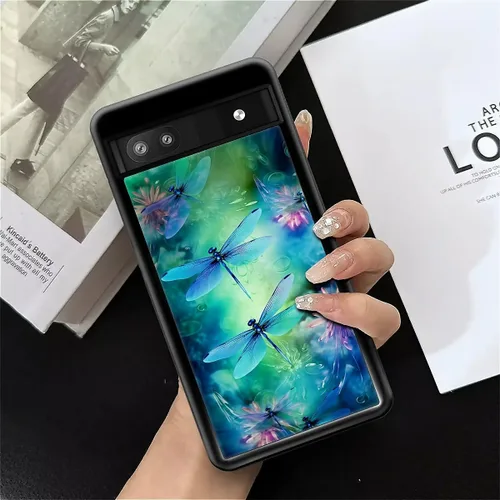 Vista 851 de Compatible con Google Pixel 4A 5G Mobile Case Creative Acrylic Panel trasero Silicona Protección Grip especialmente diseñado para Google Pixel 4A 5G