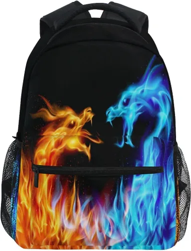 Vista 22 de Kcldeci Mochila escolar para niños pequeños, diseño de leopardo, leopardo, arcoíris, para niños, niñas, mochila escolar para libros de primaria A01
