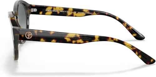 Vista 2 de GIORGIO ARMANI Woman Sunglasses Yellow Havana Frame, Light Blue Gradient Grey Lenses, 50MM