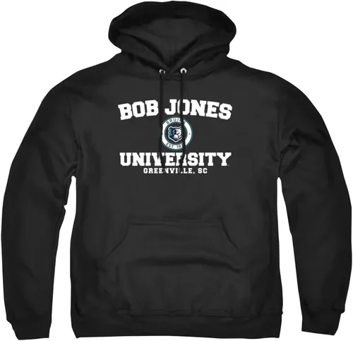 Vista 6 de Bob Jones University - Sudadera con capucha y logotipo oficial del círculo unisex para adultos Athletic Heather