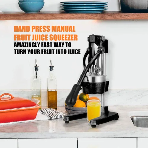 Vista 2 de Prensa Manual de Mano de Hierro Fundido Comercial de Servicio Pesado Naranja Cítricos Limón Lima Toronja Granada Exprimidor de Jugo de Fruta
