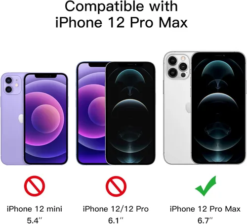 Vista 2 de JETech Protector de pantalla de cobertura completa de privacidad para iPhone 12 Pro Max de 6.7 pulgadas, película de vidrio templado antiespía