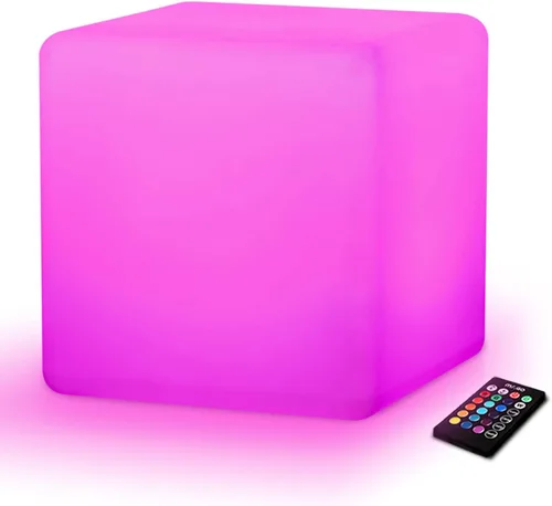 Vista 16 de Mr.Go Lámpara de ambiente de luz nocturna LED regulable de 4 pulgadas para niños y adultos, 16 colores RGB, 8 niveles de atenuación, 4 efectos