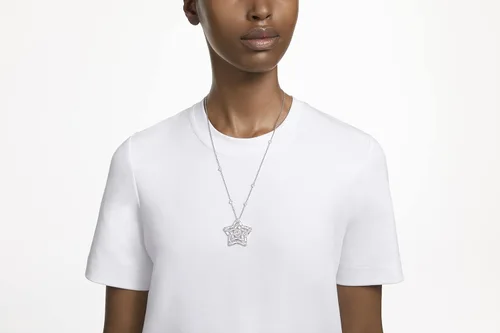 Vista 4 de SWAROVSKI Stella Necklace, Earrings, and Bracelet Crystal Jewelry Collection, Rhodium & Rose Gold Tone Finish