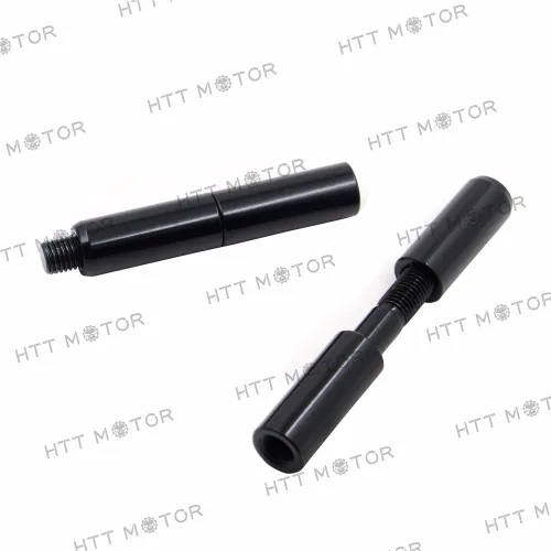Vista 7 de MT387-001 - Kit de extensiones de espejo negro de 2 pulgadas compatible con Harley Softail Sportster Dyna Touring
