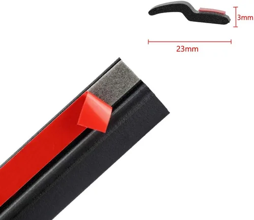 Vista 2 de ESUPPORT - Tira de sellado para puerta de automóvil en forma de P Auto vehículo 157 "4M universal Z forma Weather Stripping impermeable a prueba