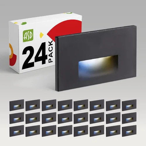 Vista 42 de ASD Lámpara LED Empotrada para Escalones, Iluminación de Peldaños para Escaleras de Exterior e Interior 3CCT, Regulable, Impermeable, Listado ETL