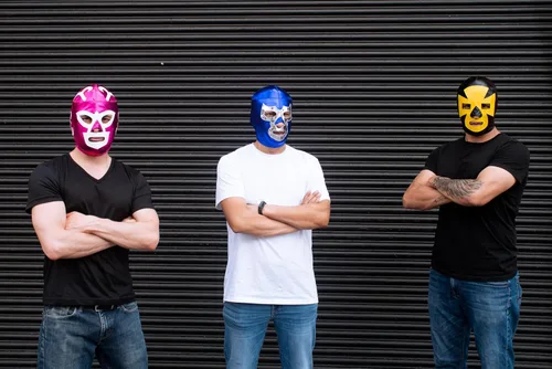 Vista 4 de Máscaras de Lucha Libre de Calidad Profesional Disfraz auténtico de Lucha Libre - Talla Adulto Máscaras de Luchador Made in Mexico