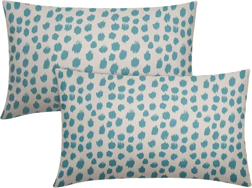Vista 113 de Sweetshow Juego de 2 fundas de almohada de 16 x 16 pulgadas, diseño bohemio, con diseño de lunares, moderno y moderno, para exteriores, decorativas