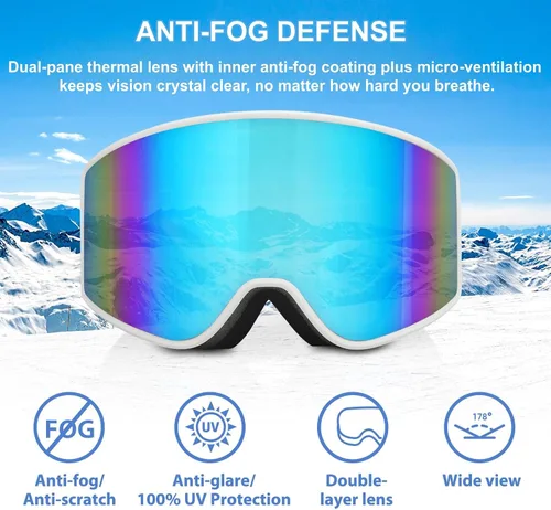 Vista 2 de EXP VISION Gafas de Esquí/Snowboard Parent-child Gafas de Nieve Sobre Gafas para Hombres, Mujeres, Adolescentes y Niños