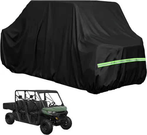 Vista 14 de Funda para UTV de 2 a 3 plazas, 600D resistente, 126 x 70 x 75 pulgadas Waterproof, Windproof, UV Resistant, Reflective Strips, Compatible with