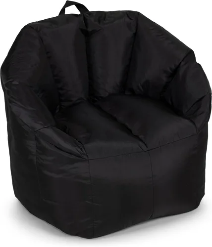 Vista 21 de Big Joe Milano - Silla de Puf con Cuero Montana Negro Vibe