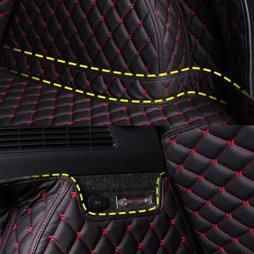 Vista 5 de WSNDY for Nissan Null 2017 2018 2019 2020 2021 2022 2023 Car Rear Trunk Mat Leather Full Coverage Waterproof Boot Liner Mats Carpets Protector Pad