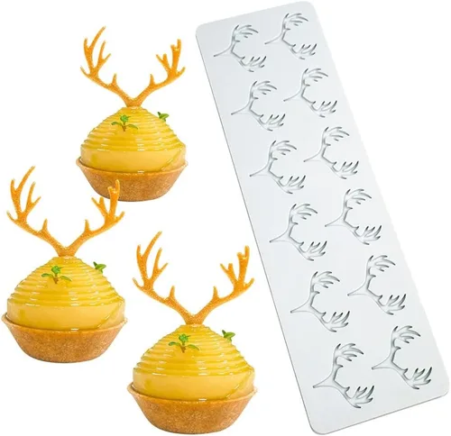 Vista 15 de Molde de silicona de hojas huecas para caramelo de chocolate 3D, molde de caramelo de hojas huecas para alimentos, decoración de comidas, molde