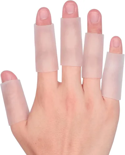 Vista 8 de Kimihome 20 unidades de fundas de dedo de gel con protector - Fundas de dedos de silicona con extracto de aloe vera - Fundas de dedo de gel