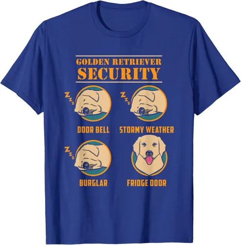 Vista 26 de Camisa Golden Retriever de seguridad Golden Retriever para perro divertido, Negro, S