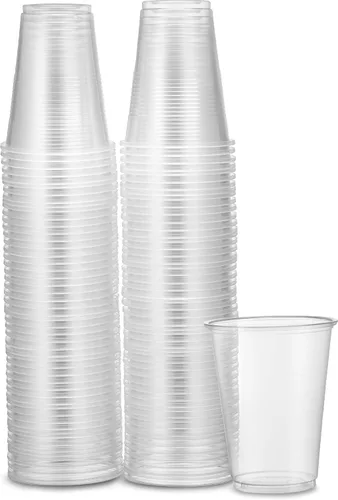 Vista 3 de Vasos de plástico transparentes, desechables y reutilizables Plasticpro