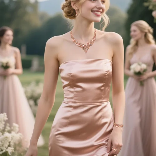 Vista 3 de BriLove - Juego de joyas de boda con cristales austriacos, collar, aretes y pulsera para mujer