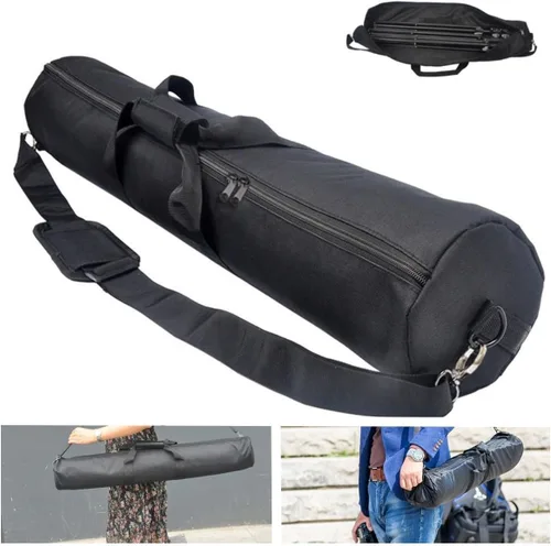 Vista 7 de Bolsa de transporte para trípode de 15.7-47.2 in, trípode impermeable, almacenamiento de transporte de viaje con correa de hombro acolchada y asa