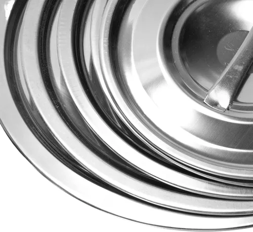 Vista 7 de TOPINCN Juego de ollas de sopa de acero inoxidable 5 piezas, ollas de cocina multifuncionales olla de cocción de inducción resistente