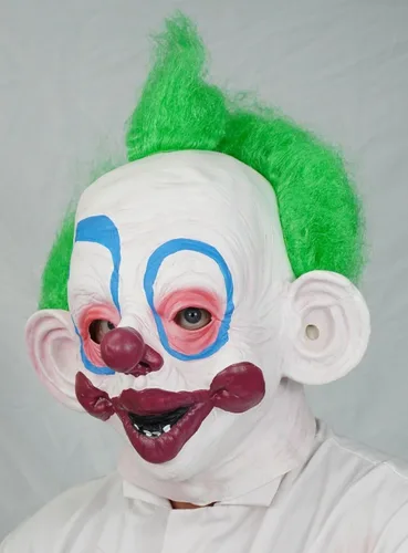 Vista 4 de Acid Tactical Killer Klown from Outer Space Máscara de payaso de Halloween Disfraz de látex SHORTY