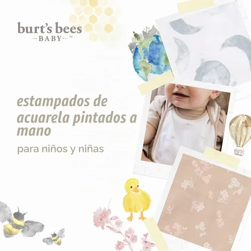 Vista 7 de Burt's Bees Baby Baberos unisex para bebé, trapos de baba de hombro de solapa, 100% algodón orgánico con baberos absorbentes de toalla de rizo A