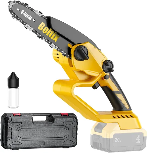 Vista 7 de Mini motosierra inalámbrica, compatible con batería Milwaukee M18, motosierra eléctrica sin escobillas de 6 pulgadas, motosierra de mano