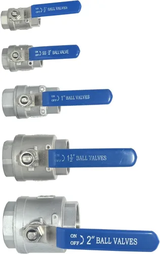 Vista 5 de VARMHUS - Válvula de bola de puerto completo de acero inoxidable 316 NPT hembra con mango de vinilo WOG1000 (1 pulgada)