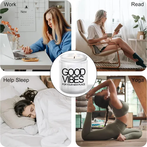 Vista 7 de Regalos de inauguración de la casa, regalos para el nuevo hogar, velas Good Vibes, New House Essentials, los mejores regalos para mujeres, parejas