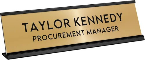Vista 18 de Placa de escritorio personalizada grabada Personalizada con su nombre y título Decoración perfecta para oficina, negocio o hogar Múltiples