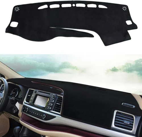 Vista 8 de Cubierta de salpicadero para salpicadero, alfombra personalizada para Toyota RAV4 2013 2014 2015 2016 2017 2018 Accesorios antideslizante protector