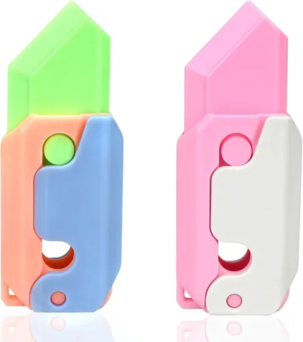 Vista 7 de Juguete para ansiedad impreso en 3D, cuchillo de zanahoria por gravedad, regalos sensoriales para adultos y niños, alivio de ansiedad y estrés