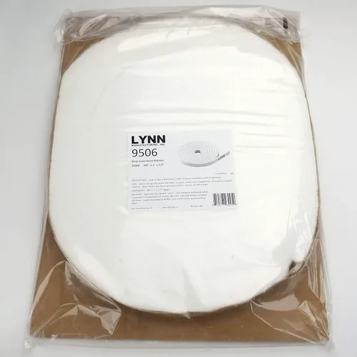 Vista 5 de Lynn Manufacturing Tira de fibra cerámica alternativa en manta, 2200°F clasificado, 1" x 1/2" x 300", Junta de alta temperatura para caldera, estufa