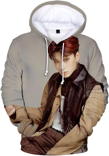 Vista 11 de Xkpopfans Kpop ATEEZ Sudadera con capucha con estampado 3D del tesoro Wooyoung San Mingi