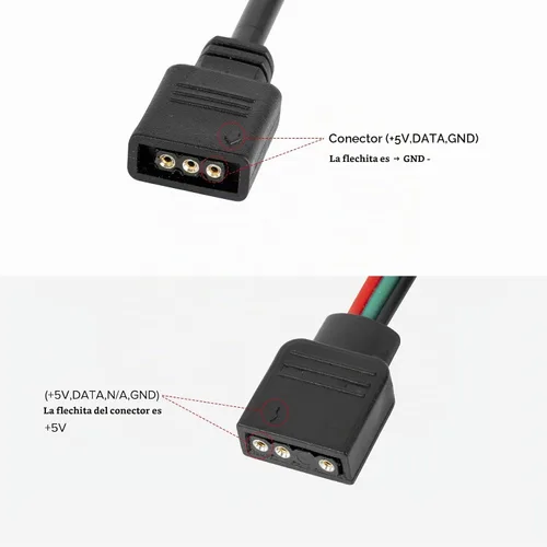 Vista 7 de BTF-LIGHTING WS2812B - Tira de luz IC para PC, 2 unidades, 19 pulgadas, direccionable individualmente para cabezales LED de 5 V y 3 pines para Asus