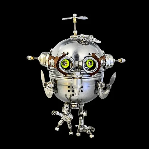 Vista 3 de LOCHE Rompecabezas de metal 3D, kits de modelo de metal 3D, modelo mecánico Steampunk, rompecabezas 3D, 110 piezas + rompecabezas láser 3D