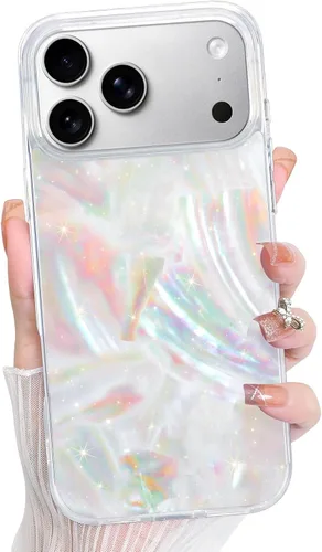 Vista 78 de Bonoma - Funda para iPhone 17 Pro Max 2025 con cristales brillantes, purpurina brillante