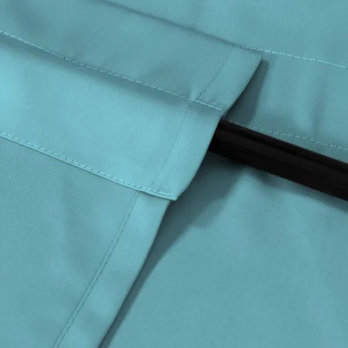 Vista 4 de Turquoize - Cenefa opaca para ventanas de cocina/baño/sala de estar/dormitorio con aislamiento térmico, cenefa festoneada con bolsillo para Aqua