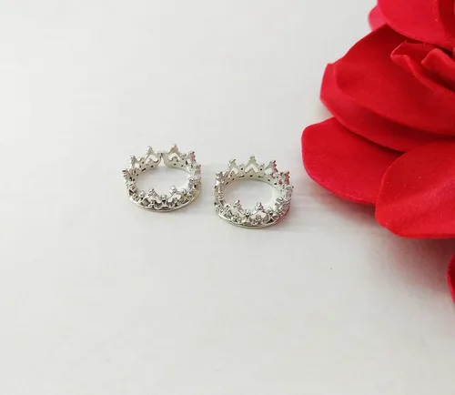 Vista 5 de Anillos de pezón de plata SilverBuds Corona ajustables sin perforación