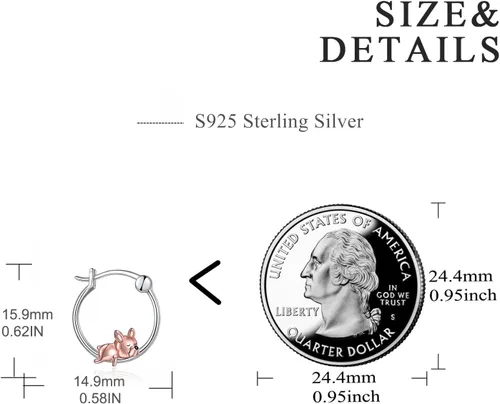 Vista 43 de VONALA Bonitos aretes de aro de plata de ley 925, regalos de cumpleaños para mujer