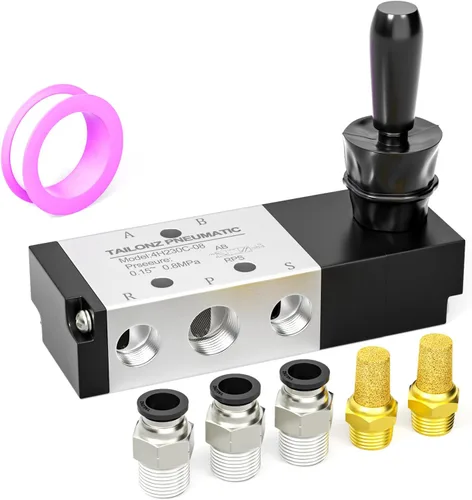 Vista 12 de TAILONZ PNEUMATIC 1/2 "NPT 5 Way 2 Postion Air Hand Palanca Válvula neumática Electroválvula de control manual Push-Pull 4H410-15