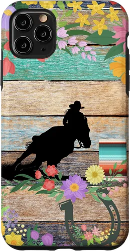 Vista 13 de Cute Serape Spring Flower Rodeo Western Horse Barrel Racing Case for iPhone 17