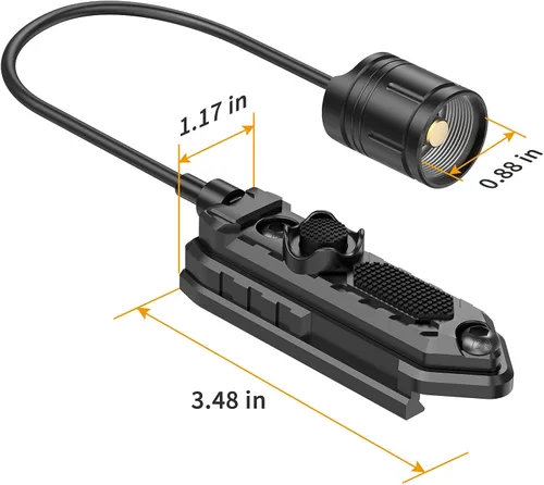 Vista 5 de Feyachi PS-30 - Interruptor de presión para serie FL compatible con Mlok y sistema de riel Picatinny Compatible with M Lock and Picatinny Rail
