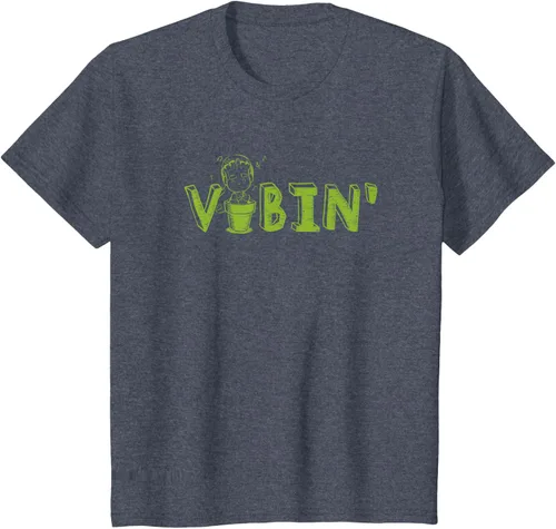 Vista 82 de Marvel Groot Vibin' Headphones Guardians of the Galaxy Camiseta, Negro