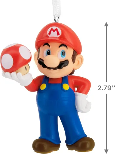 Vista 4 de Hallmark Nintendo Super Mario con adorno navideño de Super Mushroom