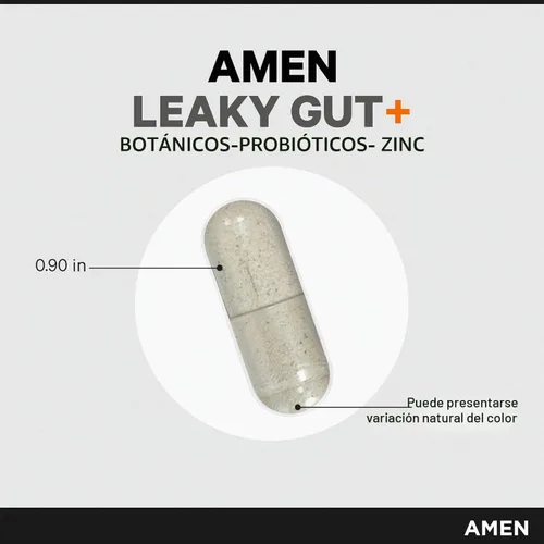 Vista 8 de Suplemento Amen para intestino permeable - Fórmula avanzada con L Glutamina biodisponible, Zinc, Cúrcuma, raíz de regaliz DGL - raíz de malvavisco