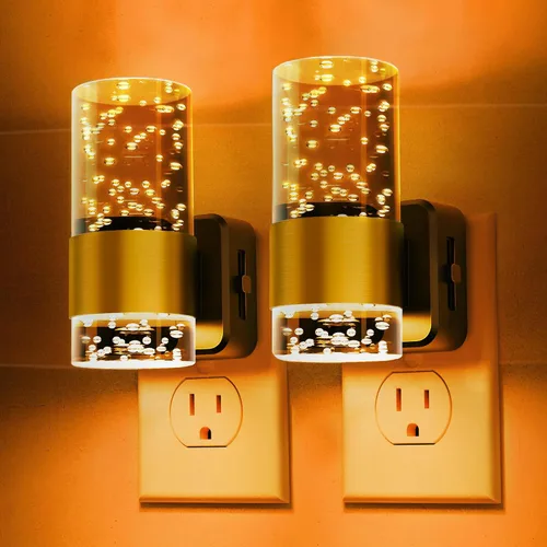 Vista 35 de L LOHAS LED Las luces nocturnas se enchufan a la pared, luz nocturna con Anillo de oro-3CCT
