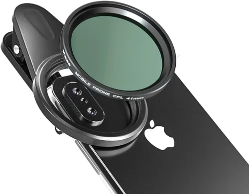 Vista 9 de Kase Kit de filtro CPL de lente magnética para teléfono celular de 1.614 in, incluye filtro polarizador circular, filtro ND1.2 graduado suave, clip