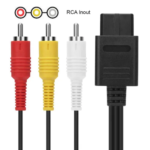 Vista 4 de Cable AV N64 - Cable compuesto de audio y video para Nintendo 64 Gamecube Super Nintendo SNES TV 79ft