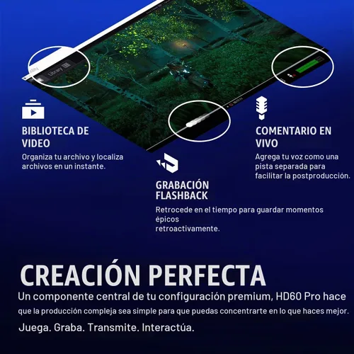 Vista 7 de Elgato Game Capture HD, Xbox y PlayStation Grabadora de juegos de alta definición para Mac y PC